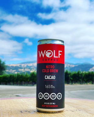 Nitro Cold Brew Coffee with Cacao 8oz Cans - Wolf Coffee Co.